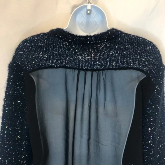 RD Style Mesh Back Sequin V Neck Sweater S - Picture 12 of 12